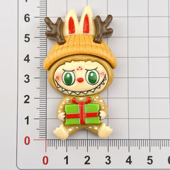 DIY Cartoon Christmas Charms Accessories – Customizable Phone Case, Hairpin, Fridge Magnet & Keychain Set
