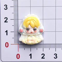 DIY ]Bubble Sitting Girl  Charms Accessories – Customizable Phone Case, Hairpin, Fridge Magnet & Keychain Set