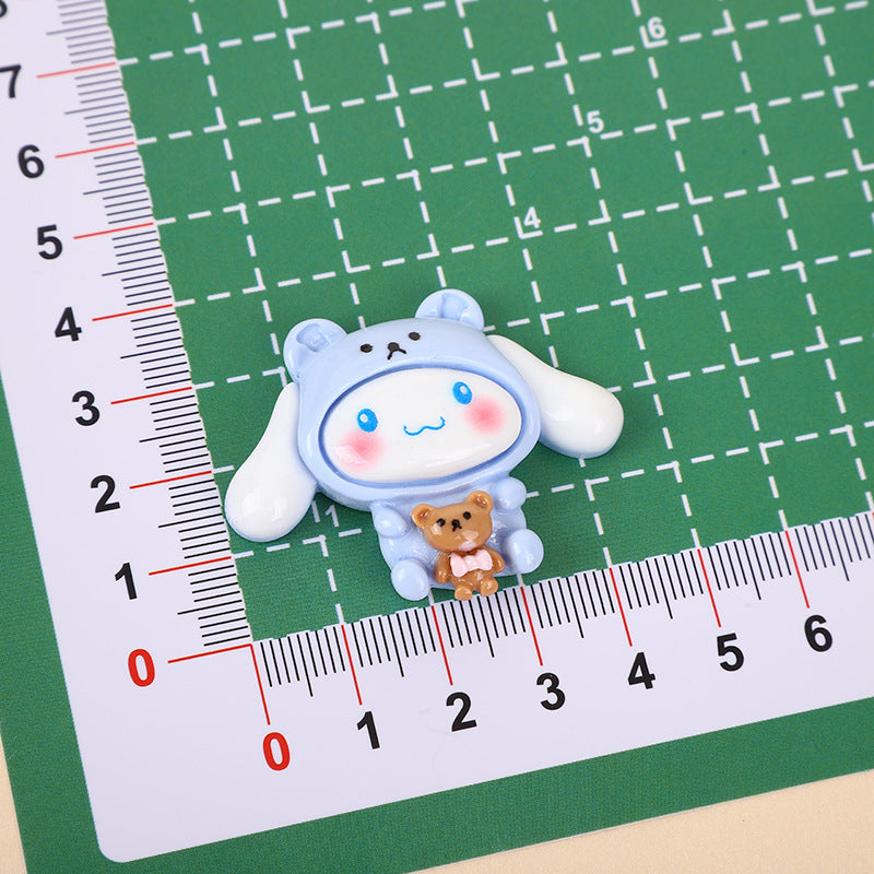 DIY Cartoon Glossy Sanrio Charms Accessories – Customizable Phone Case, Hairpin, Fridge Magnet & Keychain Set