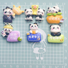 DIY Panda Charms Accessories – Customizable Phone Case, Hairpin, Fridge Magnet & Keychain Set