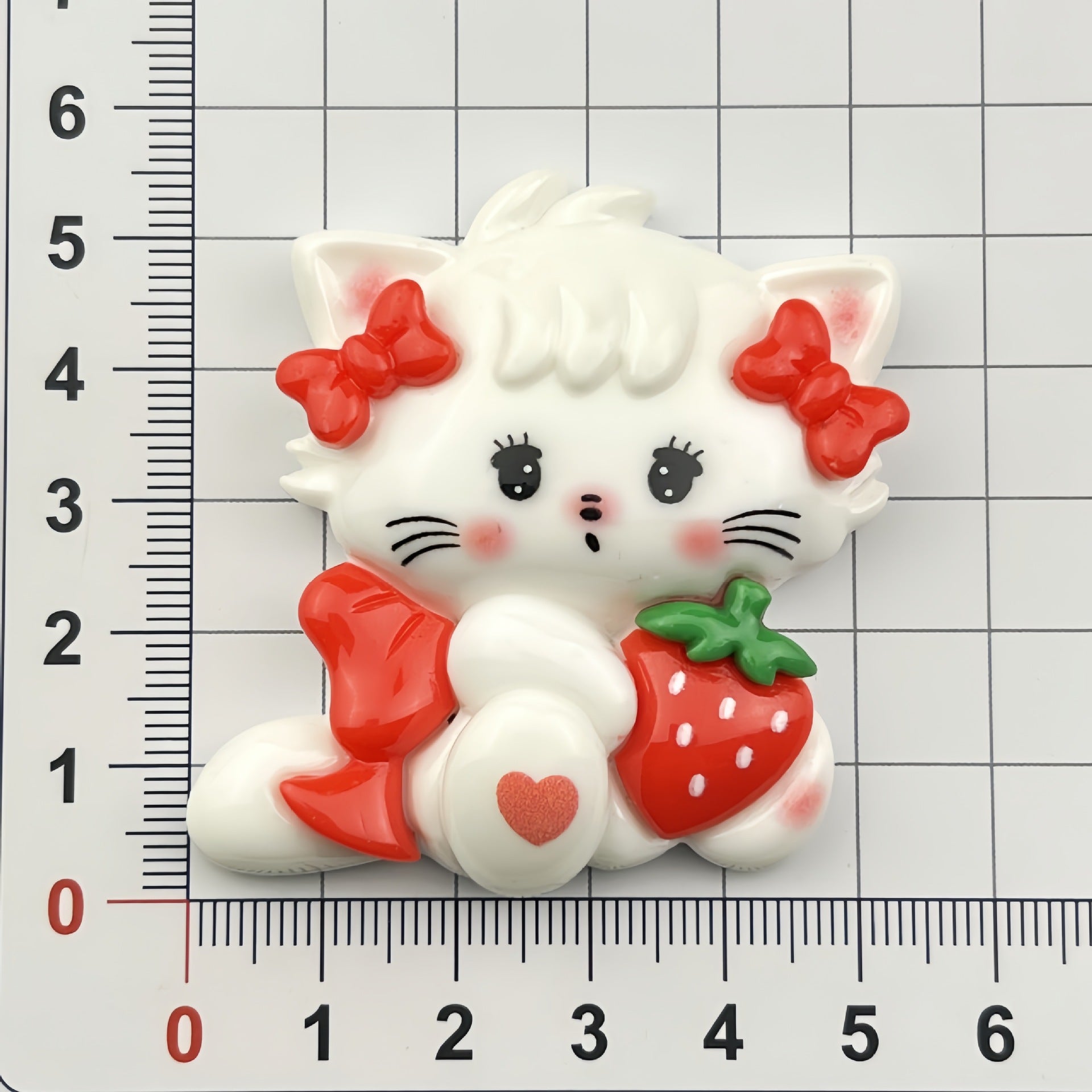 DIY Strawberry Cat Charms Accessories – Customizable Phone Case, Hairpin, Fridge Magnet & Keychain Set