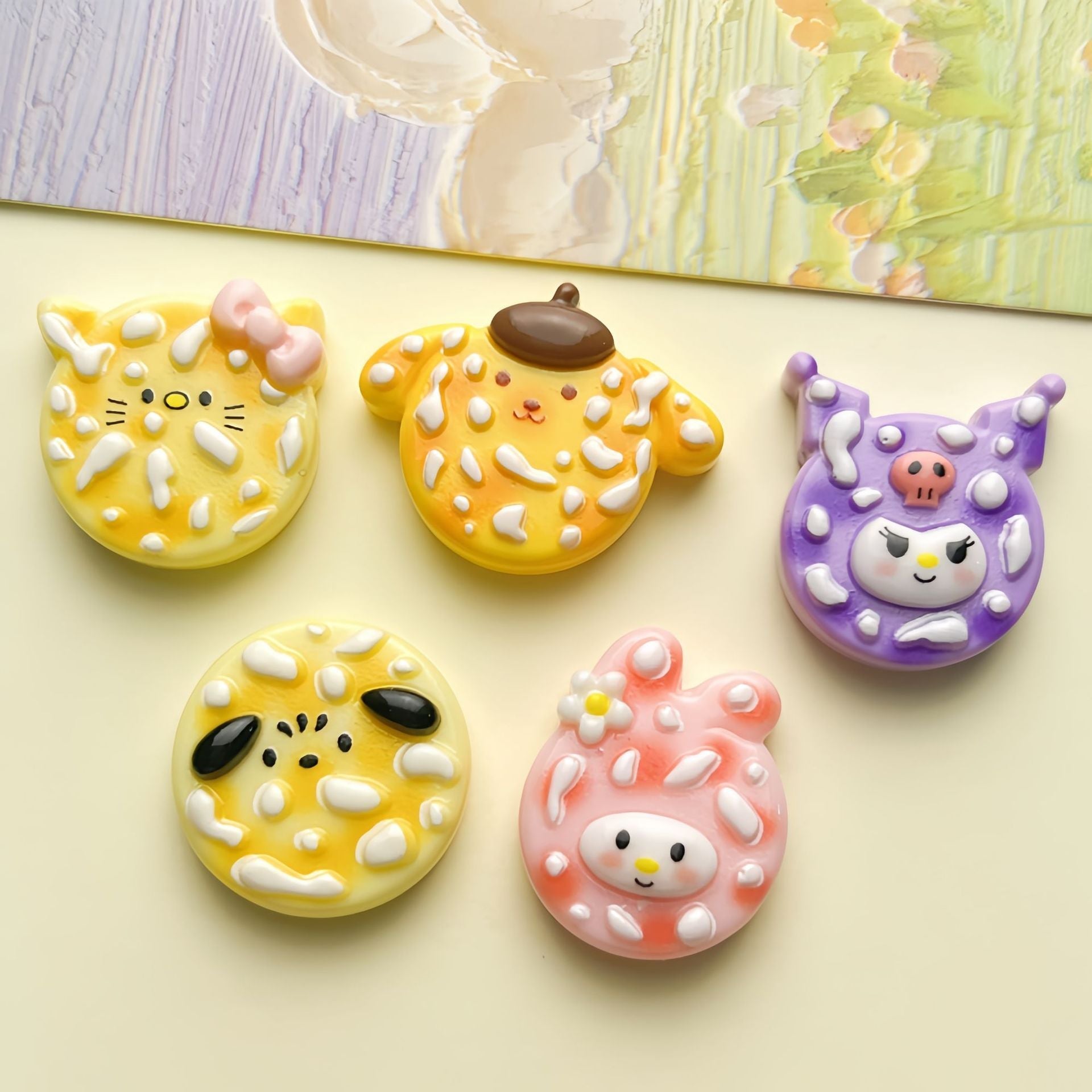 DIY Animal Snow Cake Charms Accessories – Customizable Phone Case, Hairpin, Fridge Magnet & Keychain Set