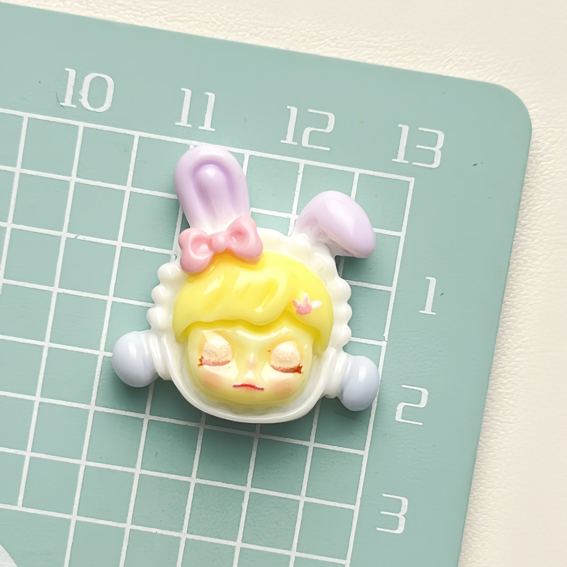DIY Rabbit Ears Girl Charms Accessories – Customizable Phone Case, Hairpin, Fridge Magnet & Keychain Set