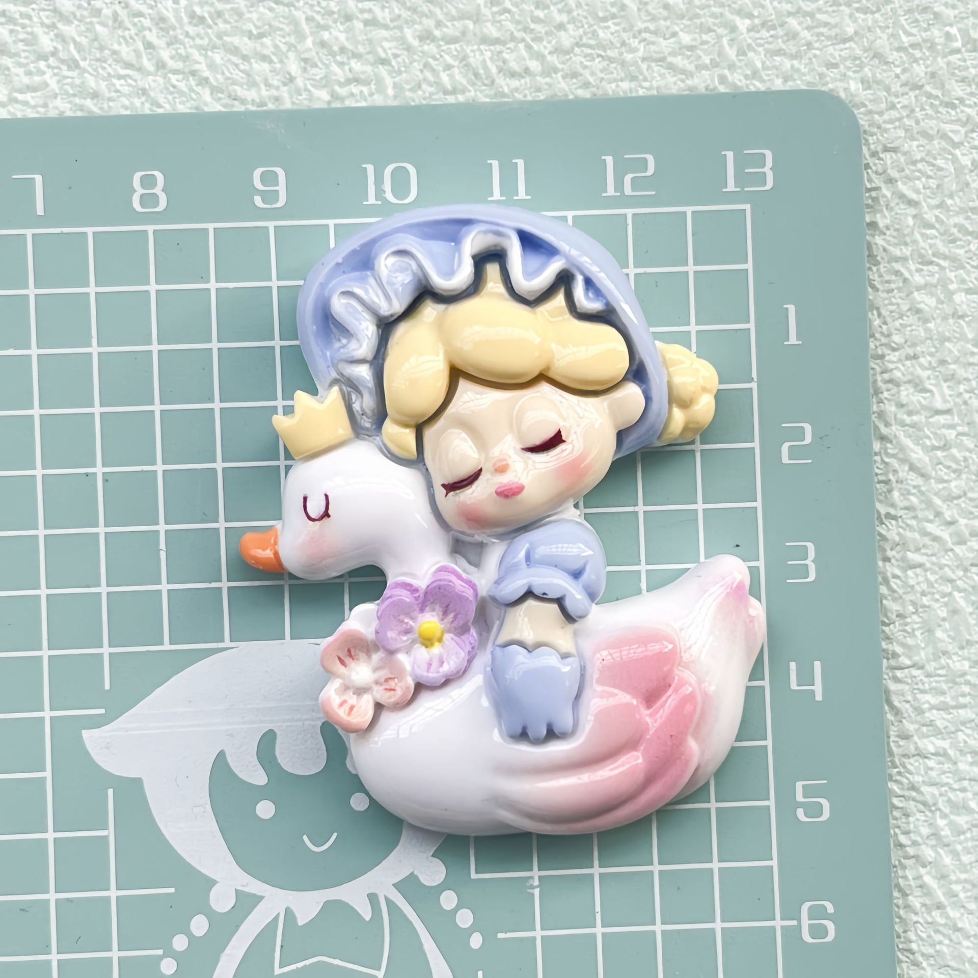 DIY Cartoon Cute Sleeping Girl Charms Accessories – Customizable Phone Case, Hairpin, Fridge Magnet & Keychain Set