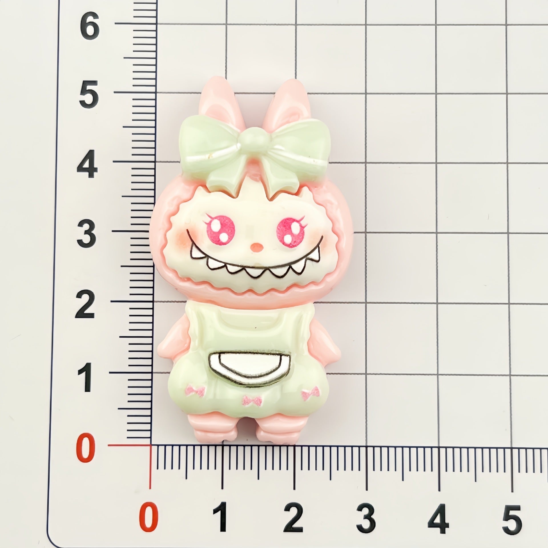 DIY Big Card Bowknot Cute Big Mouth Doll Cartoon Charms Accessories – Customizable Phone Case, Hairpin, Fridge Magnet & Keychain Set