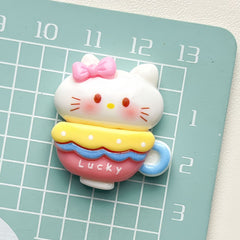 DIY Cute Kitchenware Kitten Charms Accessories – Customizable Phone Case, Hairpin, Fridge Magnet & Keychain Set
