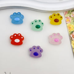DIY multicolor cat paw cookies Charms Accessories – Customizable Phone Case, Hairpin, Fridge Magnet & Keychain Set