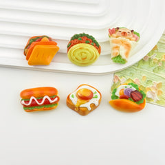 DIY  Food Play Capy Burger Charms Accessories – Customizable Phone Case, Hairpin, Fridge Magnet & Keychain Set